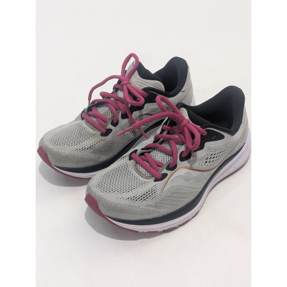 Saucony Ride 14 Women's Running Shoes Gray Pink Size 8.5